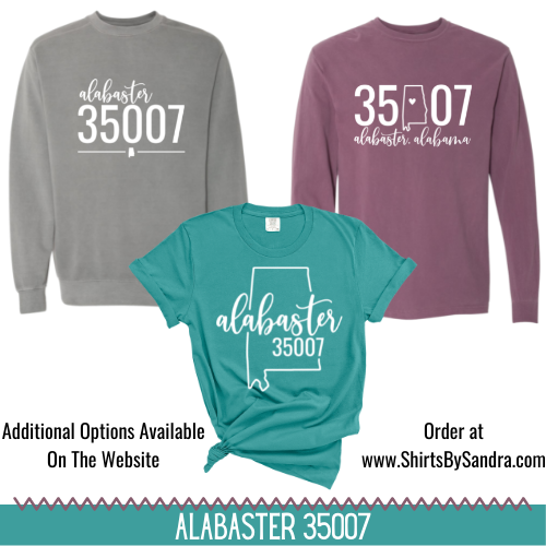 Alabaster Zip Code Shirts