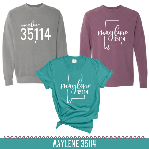 Maylene Zip Code Shirts