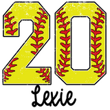 Softball Numbers With Name