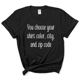 Mens Zip Code Shirt - Short Sleeve