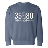 Comfort Colors Helena Zip Code 35080 With State Outline As Zero - Sweatshirt
