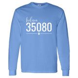 Gildan Helena Zip Code 35080 With Line Underneath - Long Sleeve Shirt