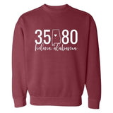 Comfort Colors Helena Zip Code 35080 With State Outline As Zero - Sweatshirt