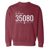 Comfort Colors Helena Zip Code 35080 With Line Underneath - Sweatshirt