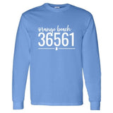 Gildan Orange Beach Zip Code 36561 With Line Underneath - Long Sleeve Shirt