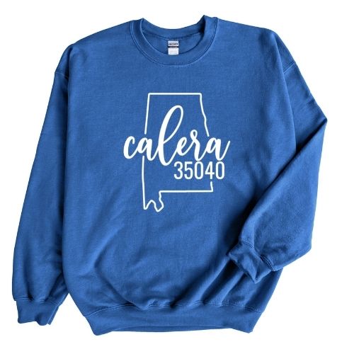 Gildan calera Zip Code 35040 With Big State Outline - Sweatshirt