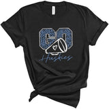Go Huskies Leopard Cheer - Short Sleeve Shirt