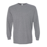 Gildan Alabaster Zip Code 35007 With Big State Outline - Long Sleeve Shirt