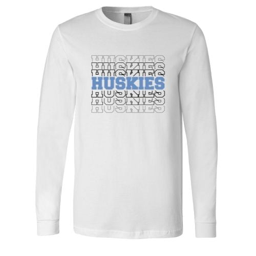 Huskies Repeated - Long Sleeve Shirt