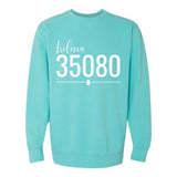 Comfort Colors Helena Zip Code 35080 With Line Underneath - Sweatshirt