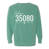 Comfort Colors Helena Zip Code 35080 With Line Underneath - Sweatshirt