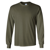 Gildan Alabaster Zip Code 35007 With Big State Outline - Long Sleeve Shirt