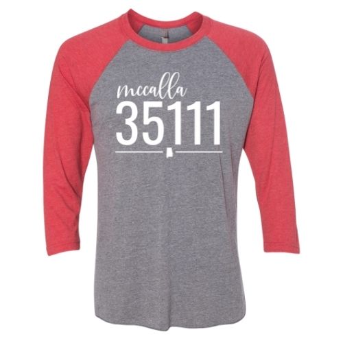McCalla Zip Code 35111 With Line Underneath - Raglan