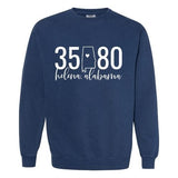 Comfort Colors Helena Zip Code 35080 With State Outline As Zero - Sweatshirt