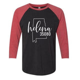 Helena Zip Code 35080 With Big State Outline - Raglan