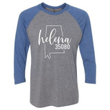 Helena Zip Code 35080 With Big State Outline - Raglan